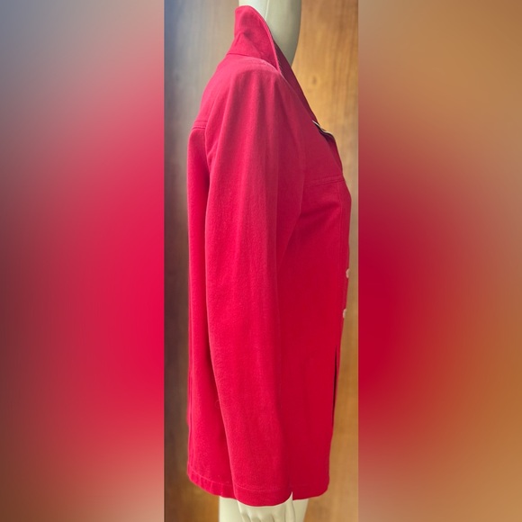 ST. JOHN SPORT Red & Gold Cotton Jacket Size P - Picture 11 of 12